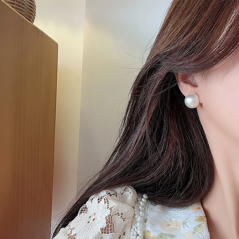 15 Mm Diameter Simulated Pearl Clip on Earrings No Pierced For Women Wedding Party Jewelry