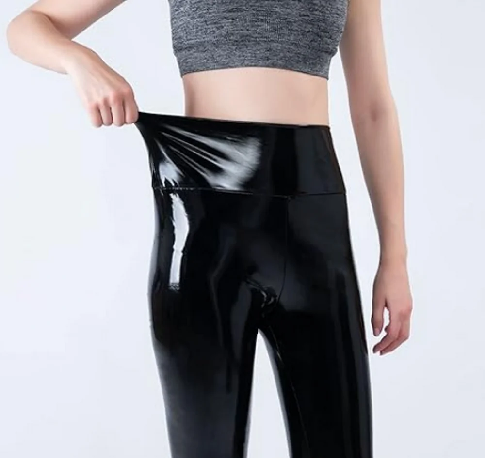 Women Shiny Metallic Sports Leggings Bright Pencil Pant Fitness Fashion Jeggings Mirror Legging - 4