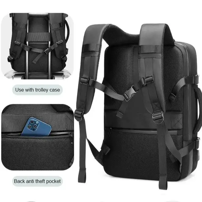 Men and Women Vacuum Backpack 16 inch Vacuum Seal Business Travel Compression Expandable Airline Approved Backpack with Air Pump mens backpack,women backpack