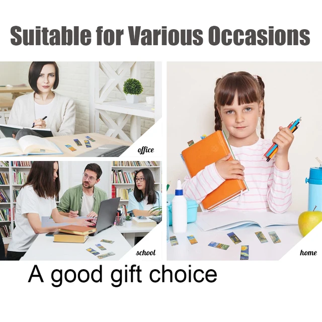 Segnalibri Magnetici 4 Pezzi - Kit Van Gogh - Per Lettori, Studenti E Appassionati Di Libri - Foto 12