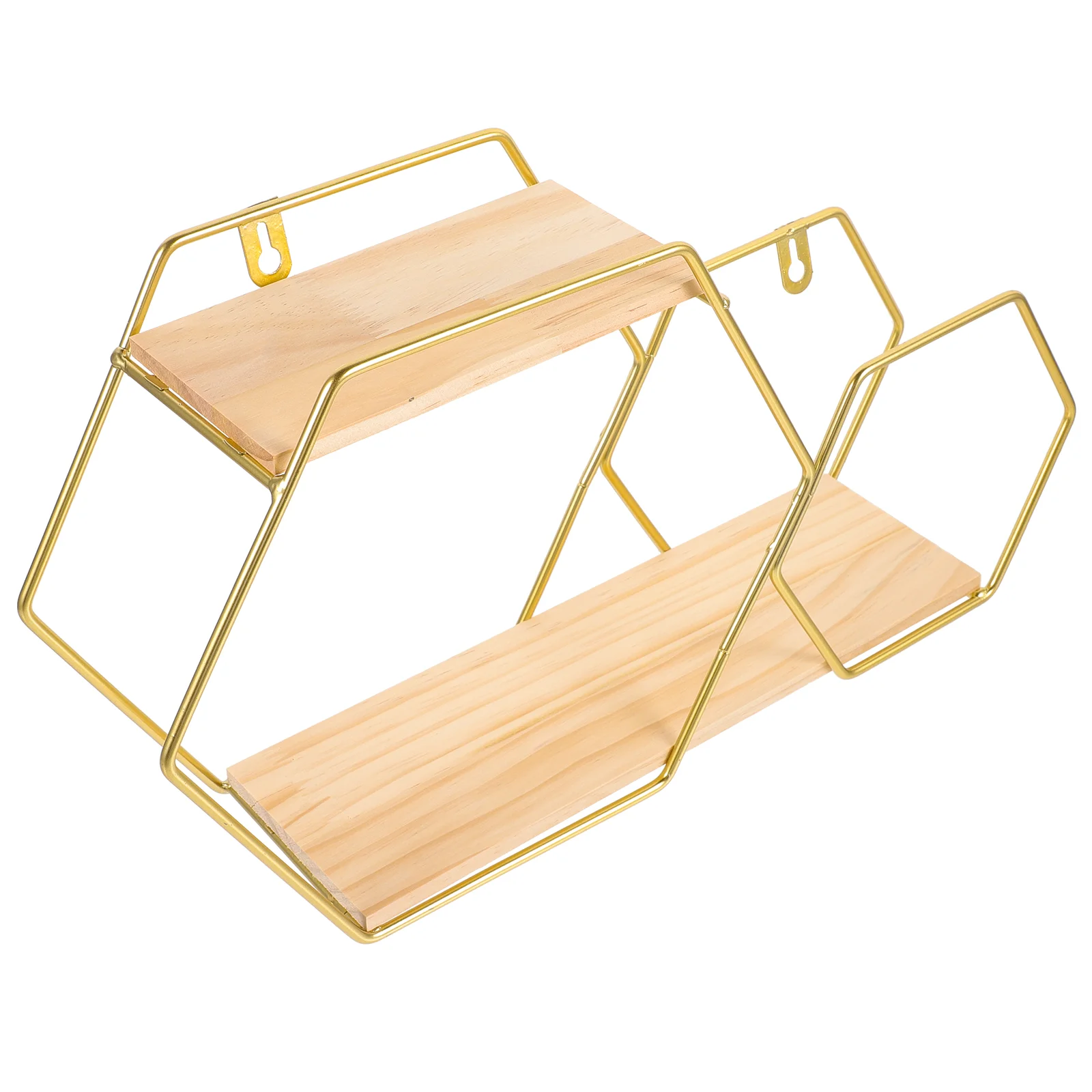 

Feng Wrought Iron Wall Shelf Bedroom Hanging Decoration (double-layer Cabin Black) Shelves Storage Kitchen For Mounted Floating