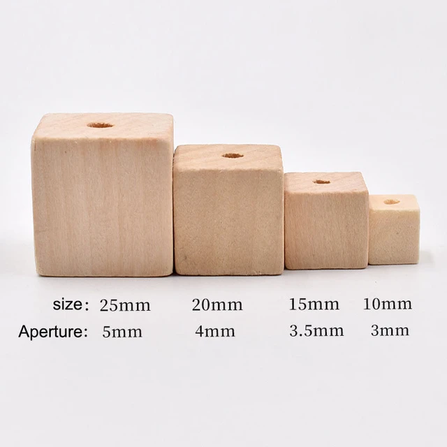 CUBETTI LEGNO NATURALE Cm.1,5 - Pz.50