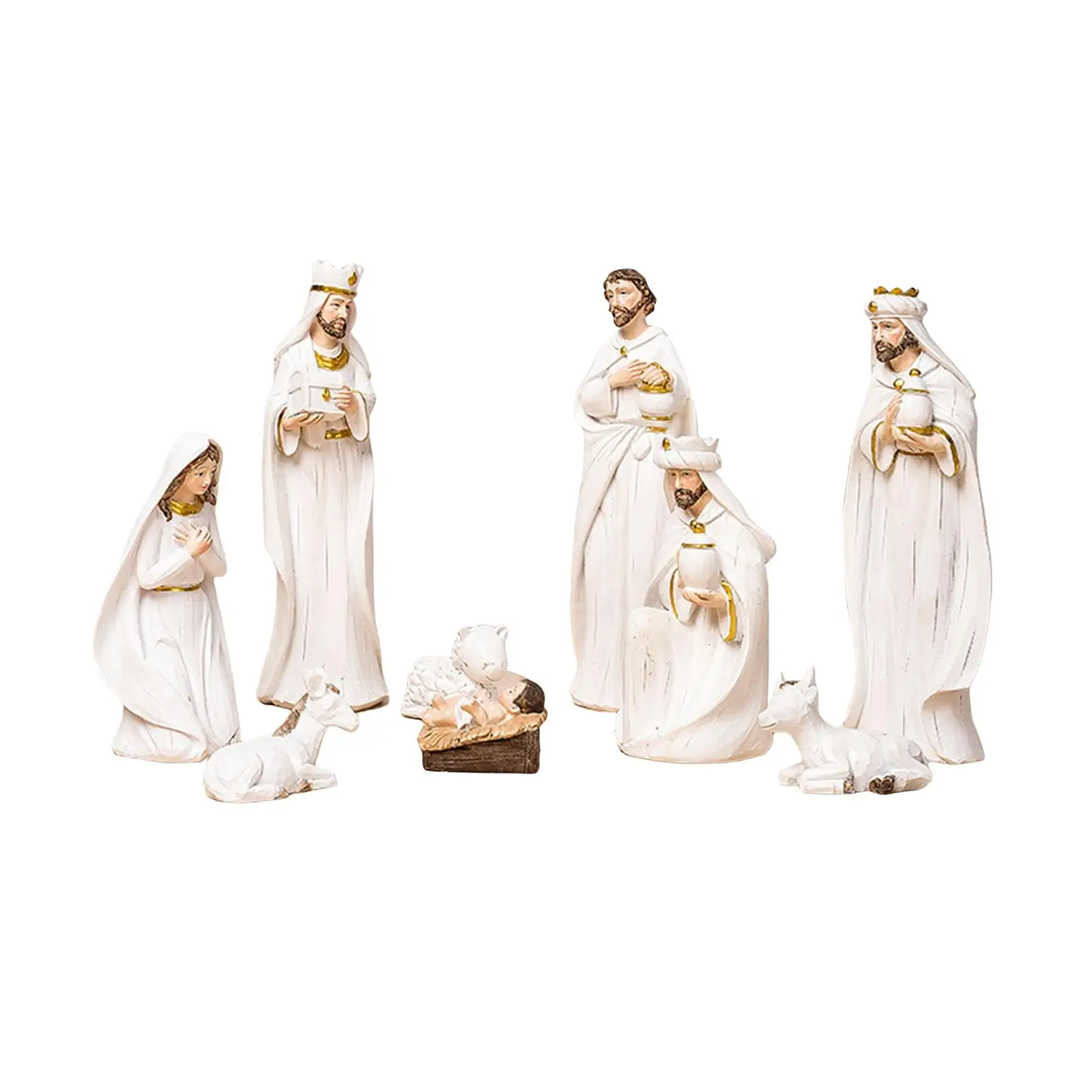 Traditional Nativity Figurine Set Jesus Christmas Ornaments Playset