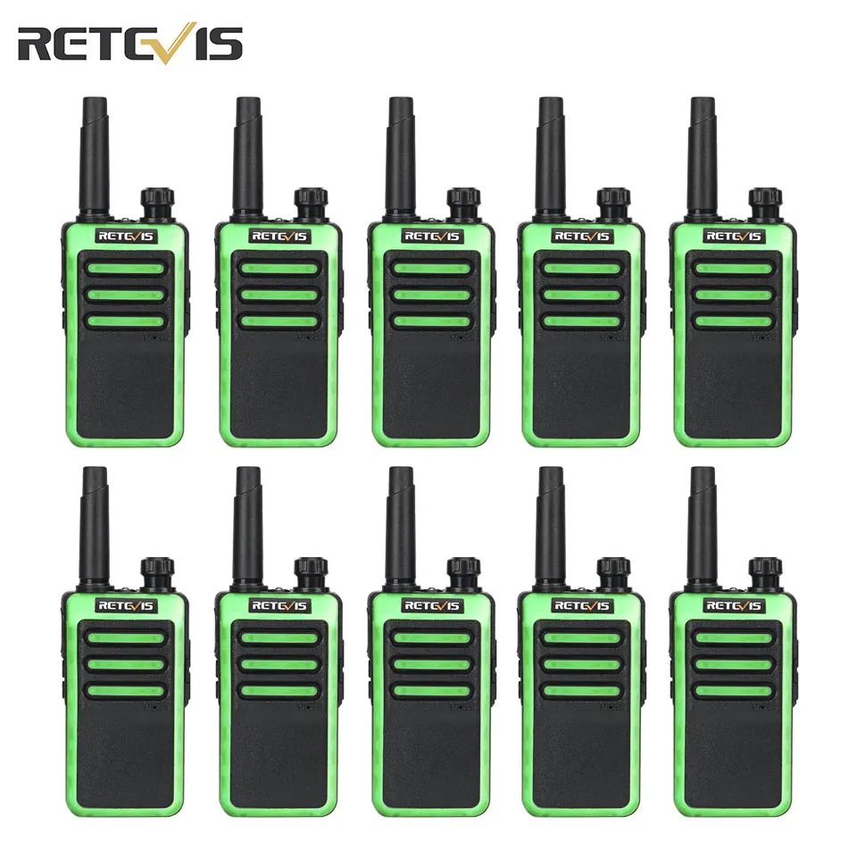 Walkie Talkie Retevis Rb666 10 Pcs Tipo C Ricevitore Radio Bidirezionale Pmr4446 Walkie-Talkie A Lungo Raggio Ricaricabile