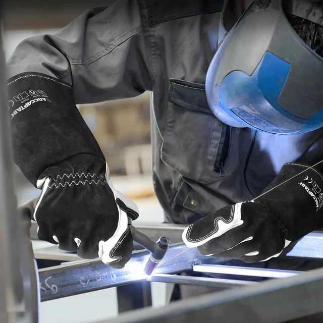 ARCCAPTAIN Welding Glove 14 inch Multifunctional Work Welding Gloves Goatskin Leather Protection For Welders Against Scalding 6