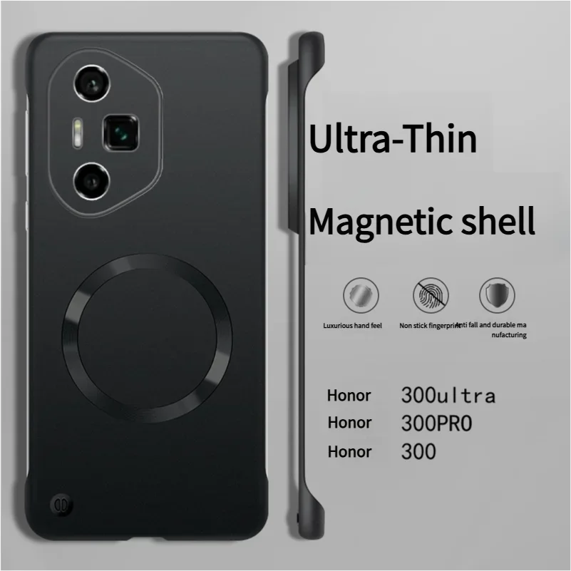Ultra Thin Metallic Frameless Magnetic Phone Case - Matte Shockproof Protective Cover