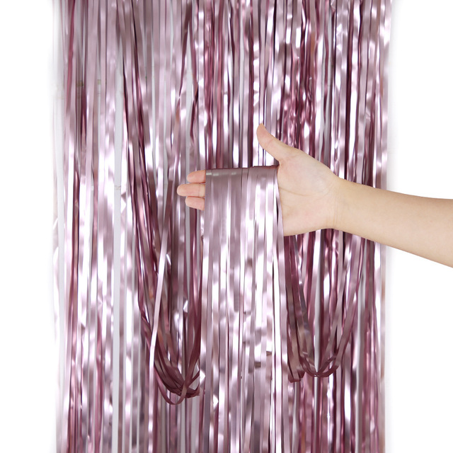 Party Backdrop Curtains Glitter Gold Tinsel Fringe Foil Curtain Birthday Wedding Decoration Adult Anniversary Decor