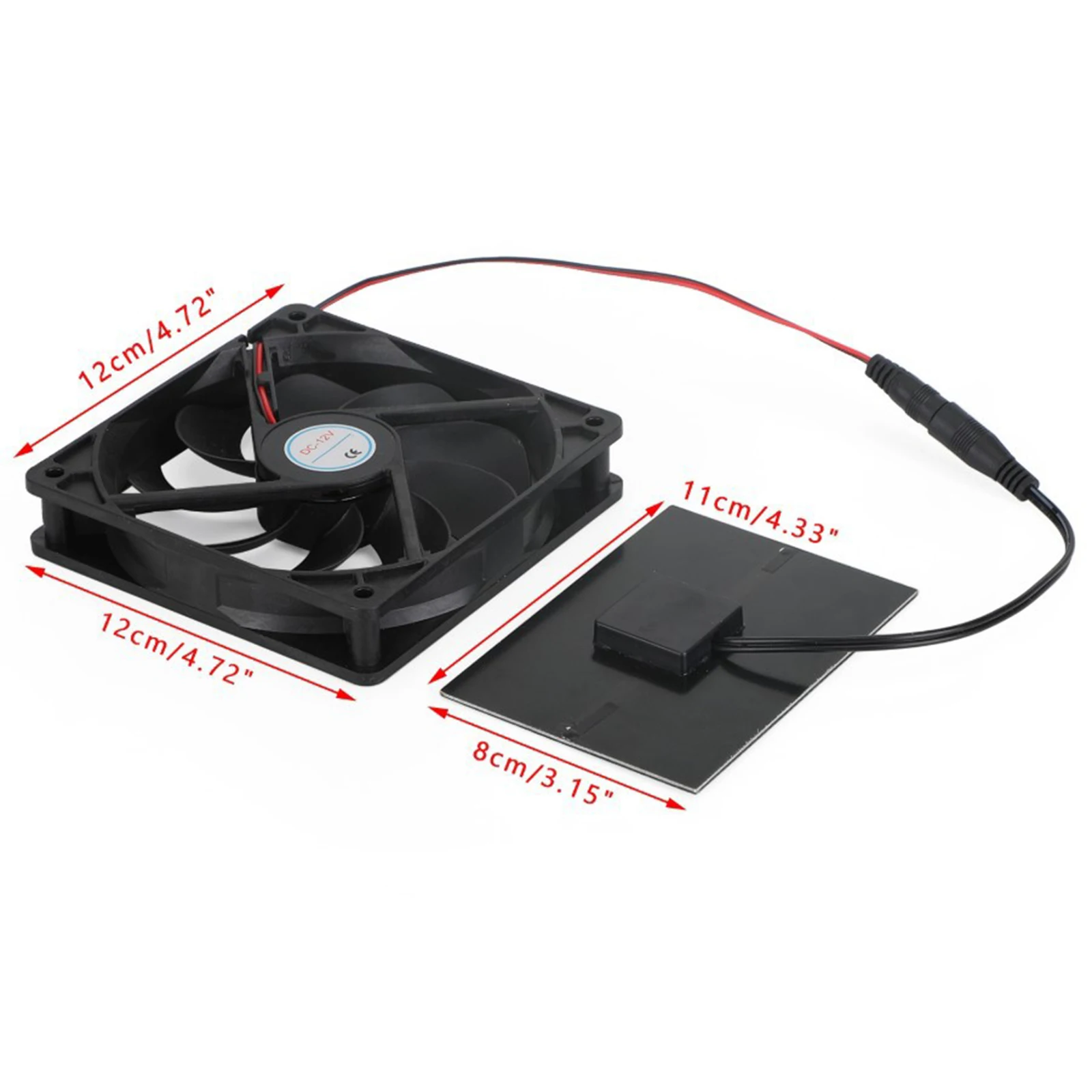 3 واط لوحة طاقة شمسية تعمل بالطاقة مروحة العادم 6...