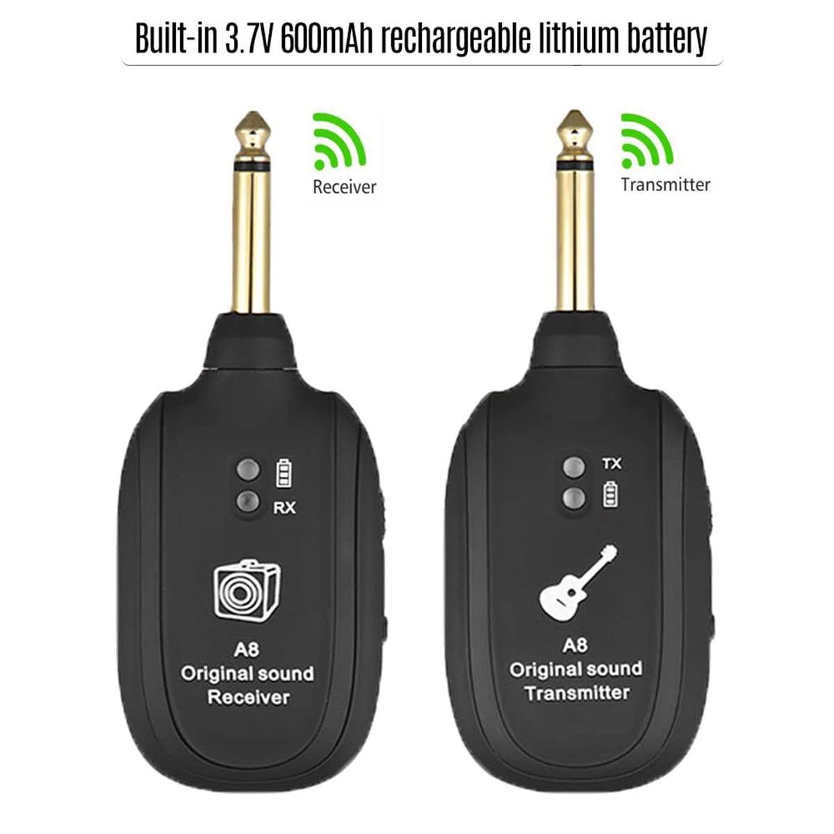 Wireless Guitar Transmitter Receiver Built in 4 Channels For Electric Guitar Bass Violin