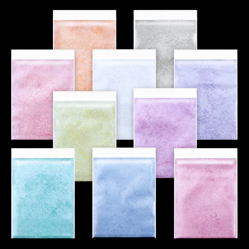Mica Powder 2g/Bag Diamond Glitter Powder Epoxy Resin Pigment Filler Mica Powder DIY Resin Mold Nail Art Jewelry Making Color Pigment Dye