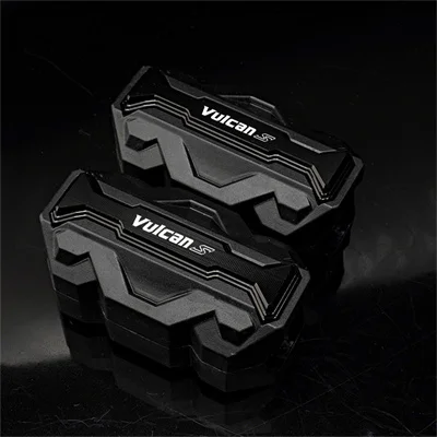 VULCANS Motorcycle Crash Bar Bumper Engine Guard with Decorative Block
