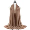 Femmes musulmanes en mousseline de soie Hijab châles écharpe Modal coton Jersey Hijabs plaine douce pour femme musulman Voile bandeau 70*180 cm islamique