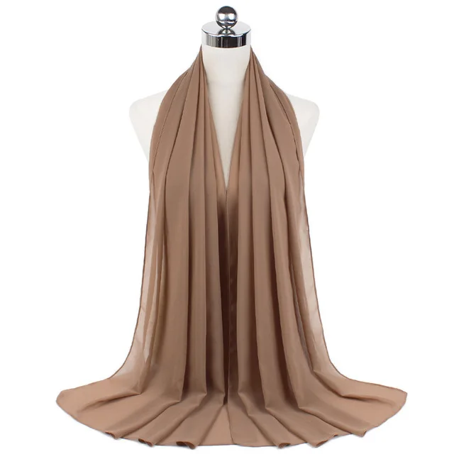 Femmes musulmanes en mousseline de soie Hijab châles écharpe Modal coton Jersey Hijabs plaine douce pour femme musulman Voile bandeau 70*180 cm islamique