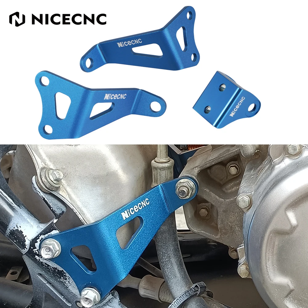 NICECNC For Yamaha RAPTOR 700 2008-2021 RAPTOR 700R 2009-2021 ATV Engine Bracket Guard Cover Protector Accessories Aluminum Blue jho car armrest cover for ford f150 2016 2020 17 raptor xlt limited 2018 2019 arm rest console protective cover car accessories