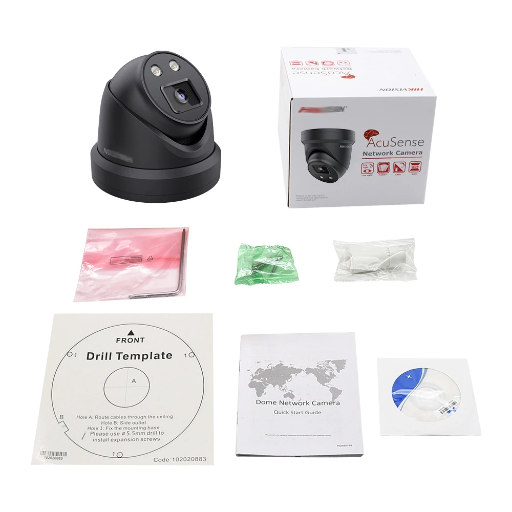 DS-2CD2386G2-IU 4mm HIK 8MP AcuSense IP Camera, 4K PoE Turret Network Camera with Human/Vehicle Detection, DarkFighter, Built-in Mic, 98ft I並行輸入品
