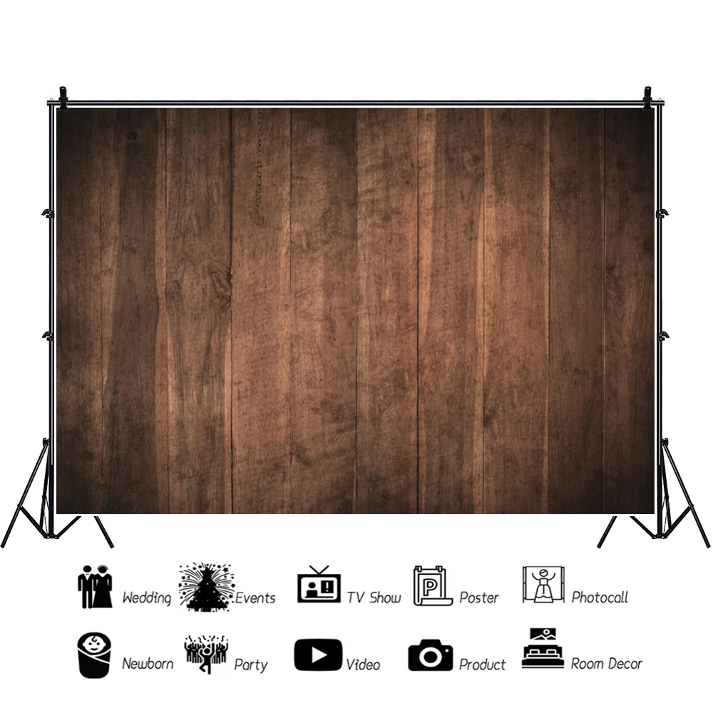 Sfondo Fotografico In Vinile Legno Colorato - 2,1x1,5 M, Per Feste, Compleanni, Baby Shower - Foto 9