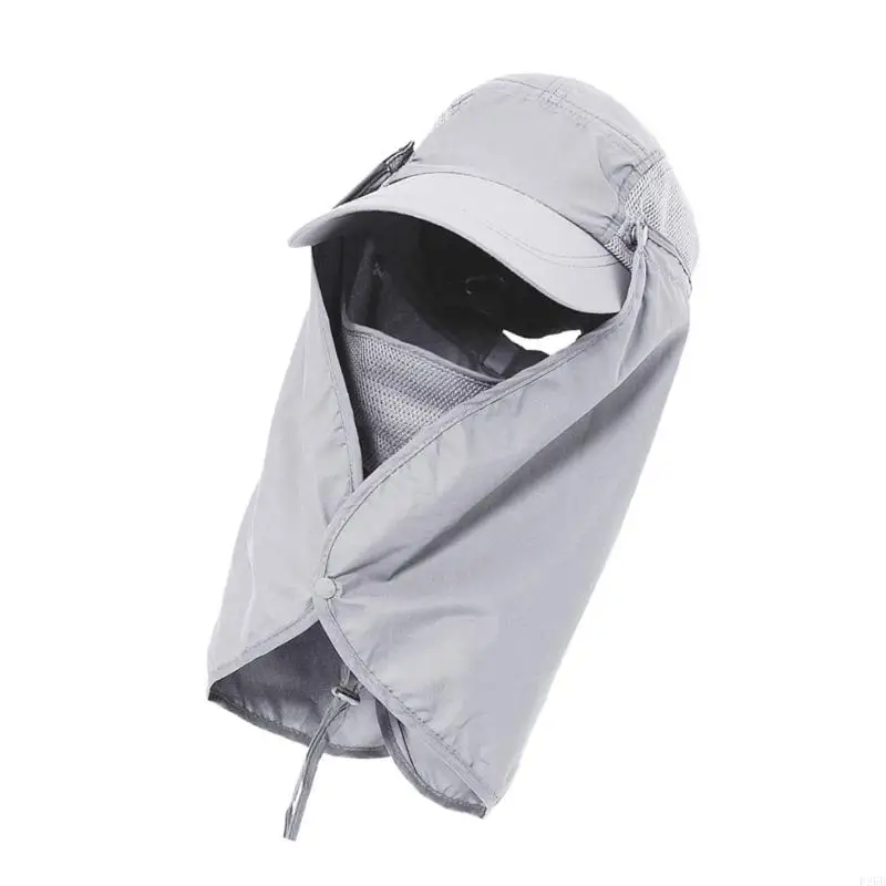 Sun Protections Hat Fishing Hat Wide Brim with Face Cover and Neck Flap Outdoor Hiking Adjustable Caps for Women Men