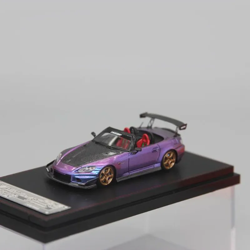 

Литье под давлением масштаб 1:64, резиновый Хамелеон S2000, модифицированный Voltex для кабриолета спортивного автомобиля Honda, коллекционная Игрушечная модель в подарок