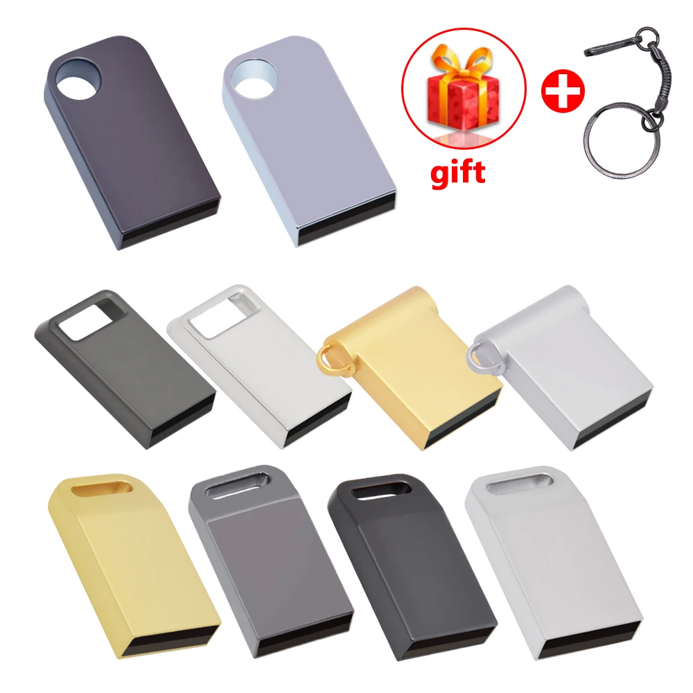 USB flash drive flash drive super mini 32GB pendrive metal USB 2.0 tiny memory stick 4gb 8gb 16GB 32GB 64GB 128GB business gift