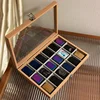 Large Capacity Zippo Matches Storage Box Transparent Glass With Lid Oil Firestone Storage Box For Collectors 1