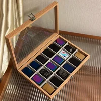 Large Capacity Zippo Matches Storage Box Transparent Glass With Lid Oil Firestone Storage Box For Collectors 1