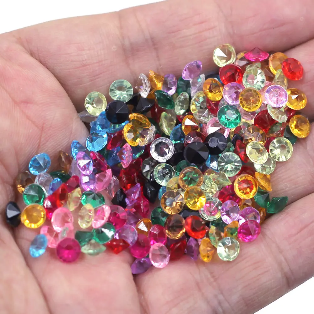 1 Box Acrylic Rhinestones Mixed Colors 5mm For Kids Painting Nail Embellishments Scrapbook Jewelry DIY Finding 13cm