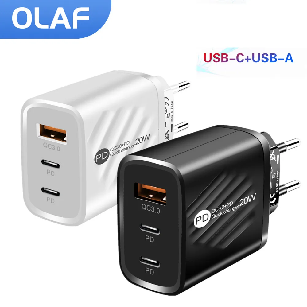 Olaf 66w Pd Charger Usb C Fast Charging Charger 3ports Typec Mobile