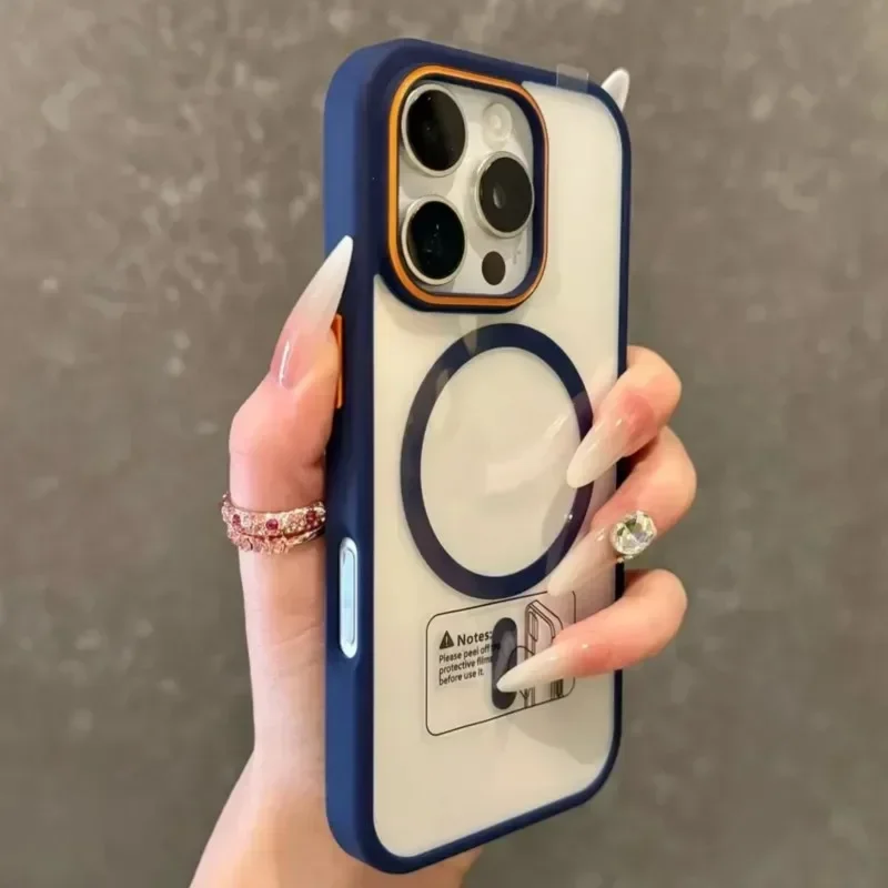 Premium Magnetic Wireless Charger with Shockproof Clear Back Cover