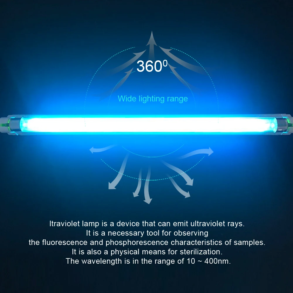 Ultraviolet Germicidal Light T5 Tube UVC Sterilizer 6W 8W 220V 110V For Bedroom Home