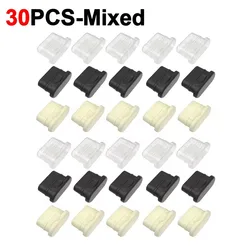 Universal Soft Silicone USB - C Dust Cover and Charging Port Protector (30PCS Mixed)