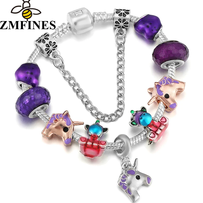2024 Trendy Silver Cokor Love Key Charm Bracelet With Murano Glass Beads Bracelets For Women Wife Jewelry Pulseras Dropshipping 6