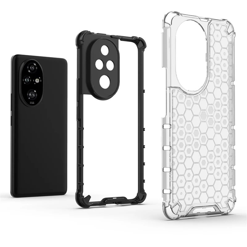 Shockproof Transparent Honeycomb Armor Back Case Cover