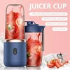 1/2 pc Blue/Pink Portable Small Electric Juicer Stainless Steel Blade Cup Juicer Fruit Automatic Smoothie Blender Kitchen Tool 2