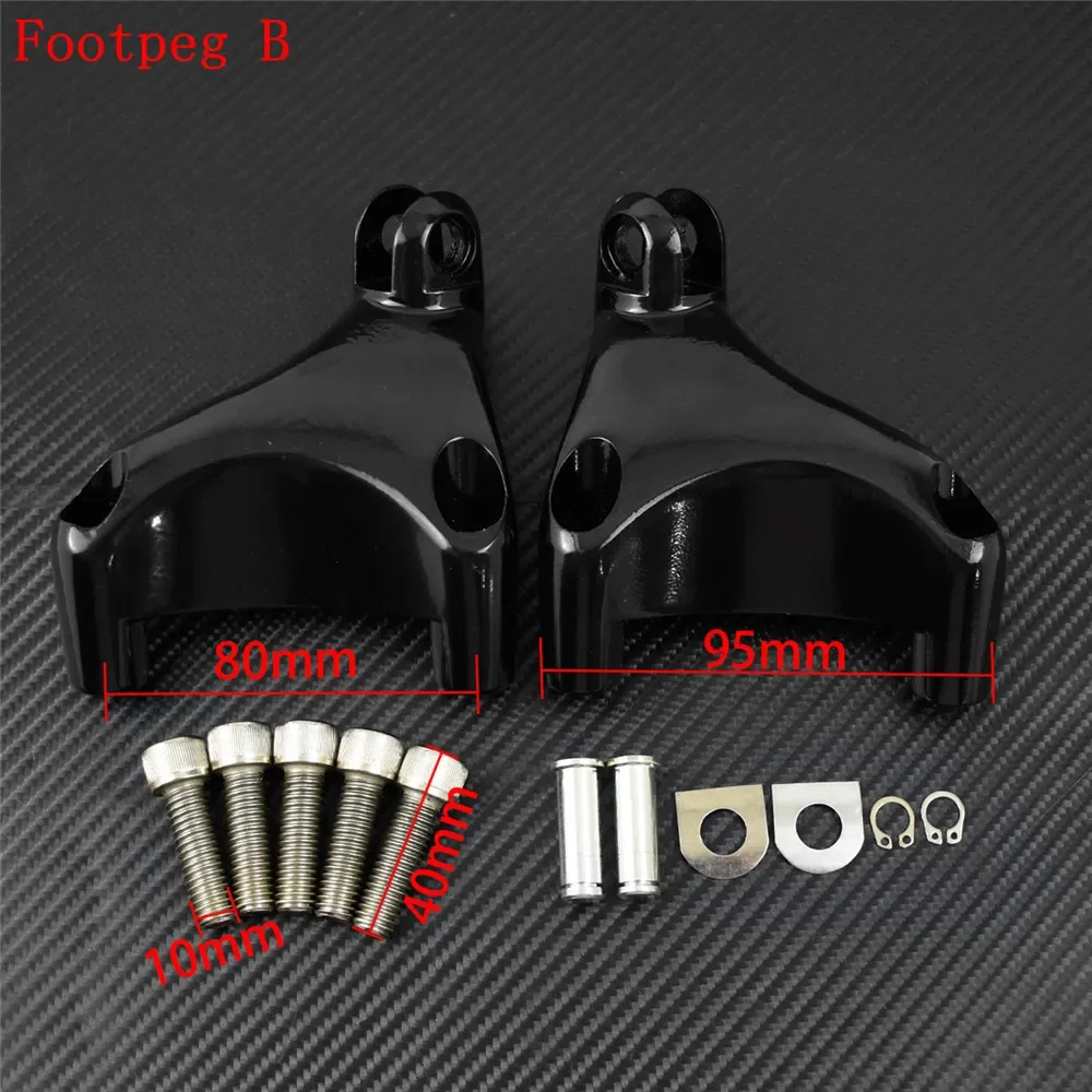 Pedane Moto Harley Davidson Sportster - In Alluminio CNC Nero Per XL 1200 883 Custom