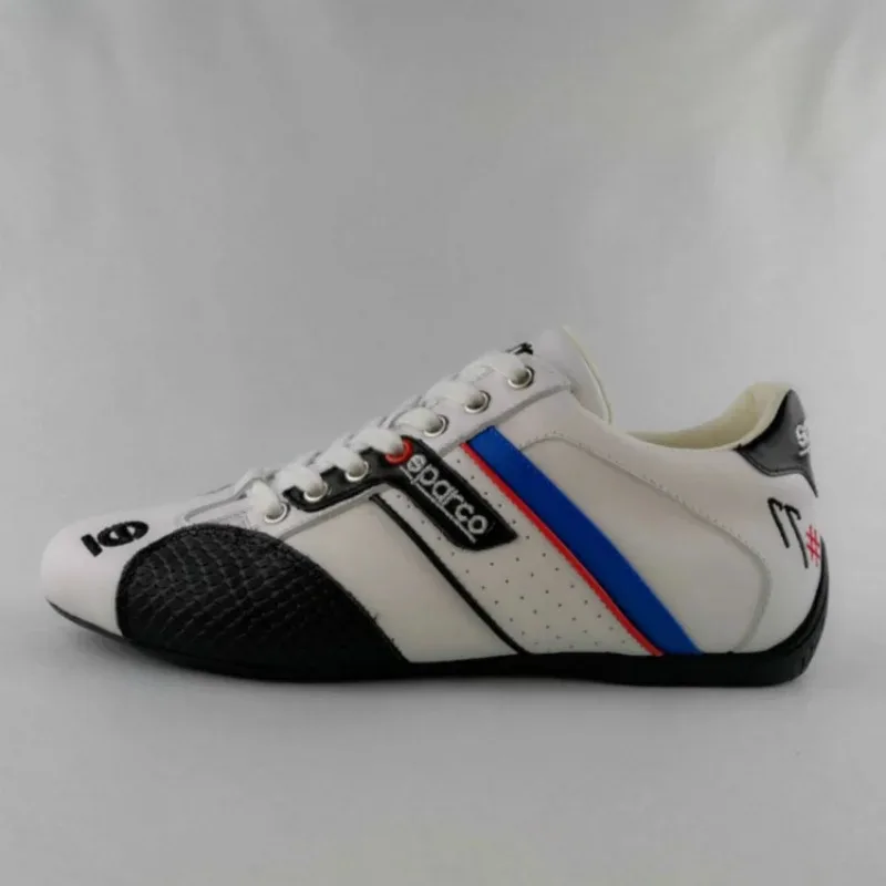 Karting Racing Shoes Genuine Leather Race Shoes Comfortable Low-cut Driving Cowhide Mesh Non-slip Rubber Cycling Boots sports shoes