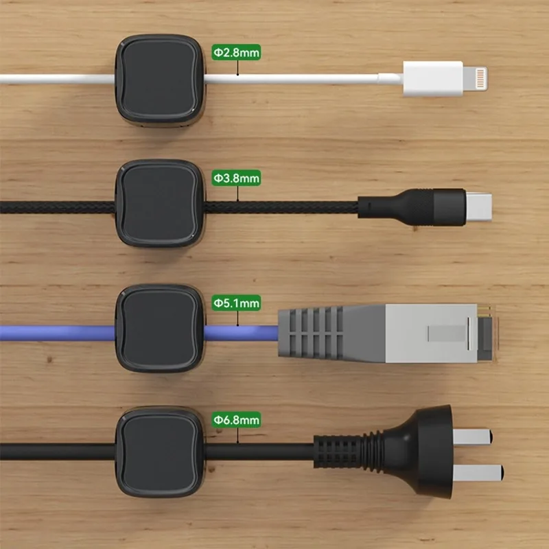 Cable Organizer Magnetic Cable Clips Cable Smooth Adjustable Cord Holder Under Desk Management Wire Keeper Organizer Holder