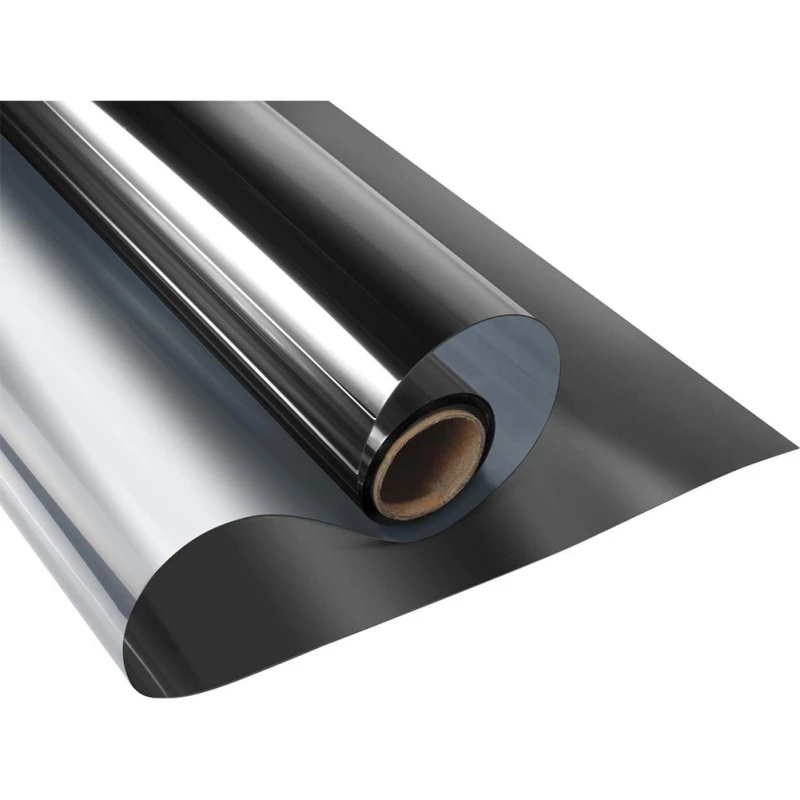 Self-Adhesive Glass Sunscreen Sticker Privacy Reflective Film 15.7x78.7 Window Film Silver Anti-UV Sun Heat Resistance