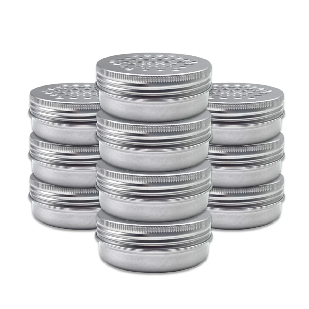 10PCS Storage Cans,Iron Cans,Storage Bottles,Iron Boxes, Iron Box Lids with Holes for Storing Fragrances,Desiccants,Deodorizers