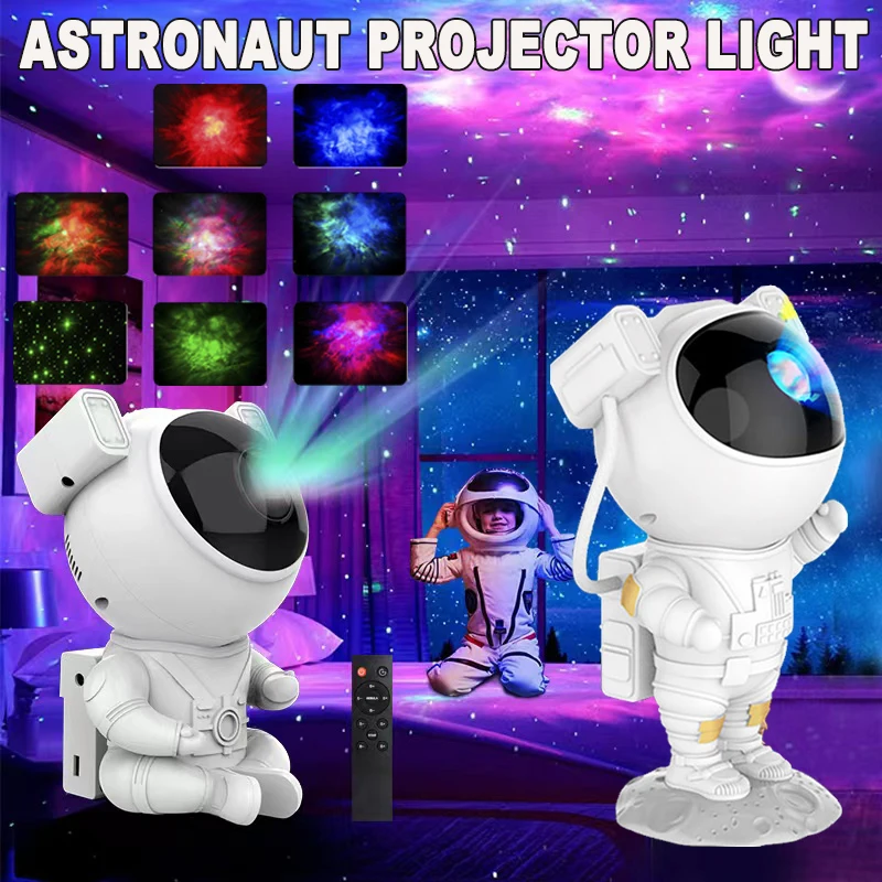 Tanie Astronauta projektor światło dla dzieci sypialnia, światło nocne projektor Starry