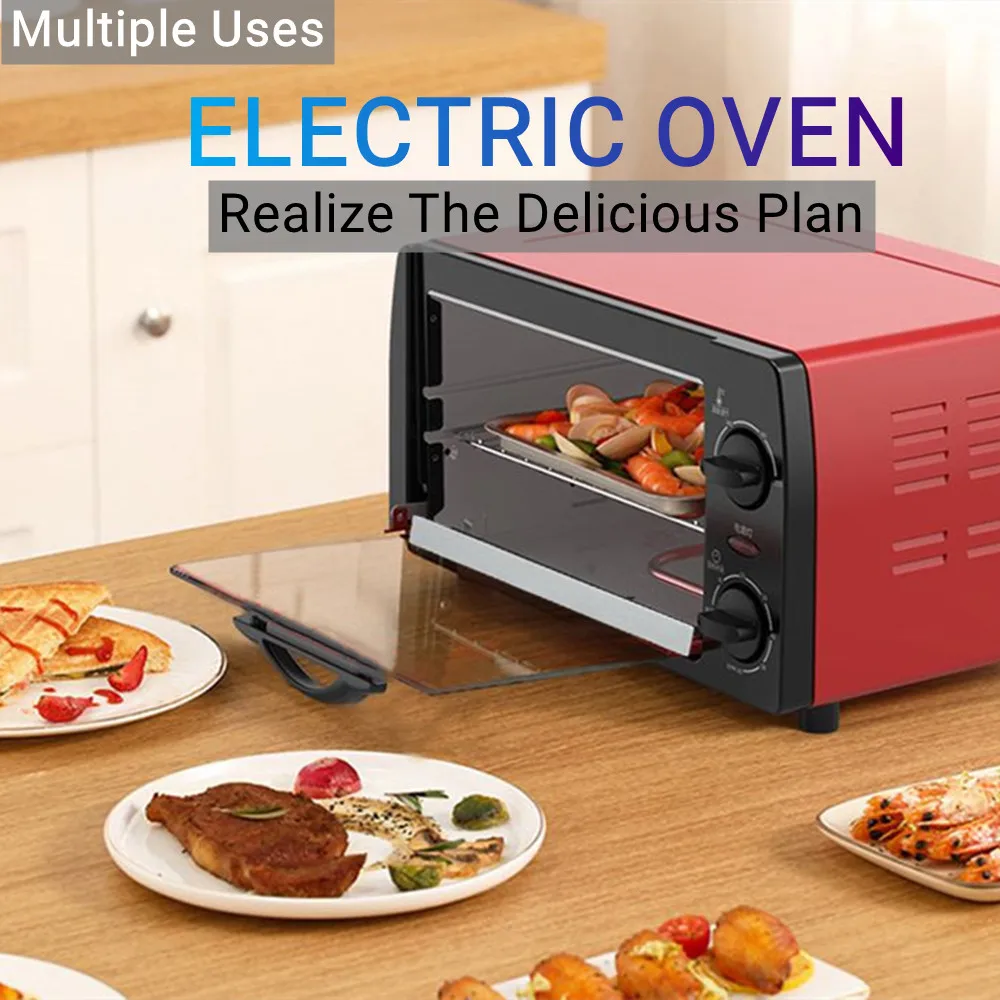 Mini-oven 6L Multifunctional Household Electric Oven Durable Intelligent Timing Baking/Dried Fruit/Pizza/Barbecue Bread Baking