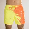 Large Size Beach Pants Casual Shorts That Change Color When Exposed To Water Summer New Men's Color Changing Swimming Trunks 2