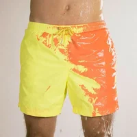 Large Size Beach Pants Casual Shorts That Change Color When Exposed To Water Summer New Men's Color Changing Swimming Trunks 2