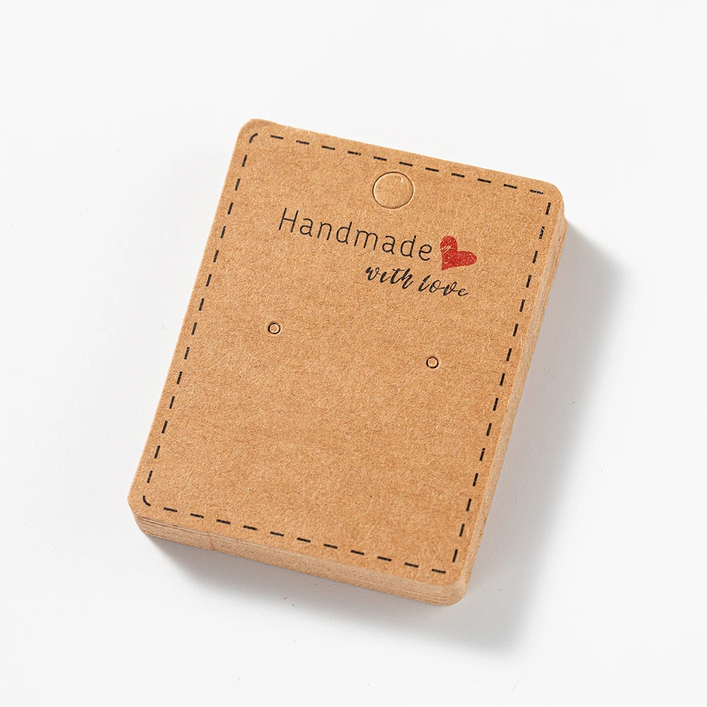 50 Stück Ohrringe Halsketten Display Karten Papphalter für Schmuck Organizer Selbstklebende Verpackung Hängeetikett Papierkartenversorgung – Detail 1