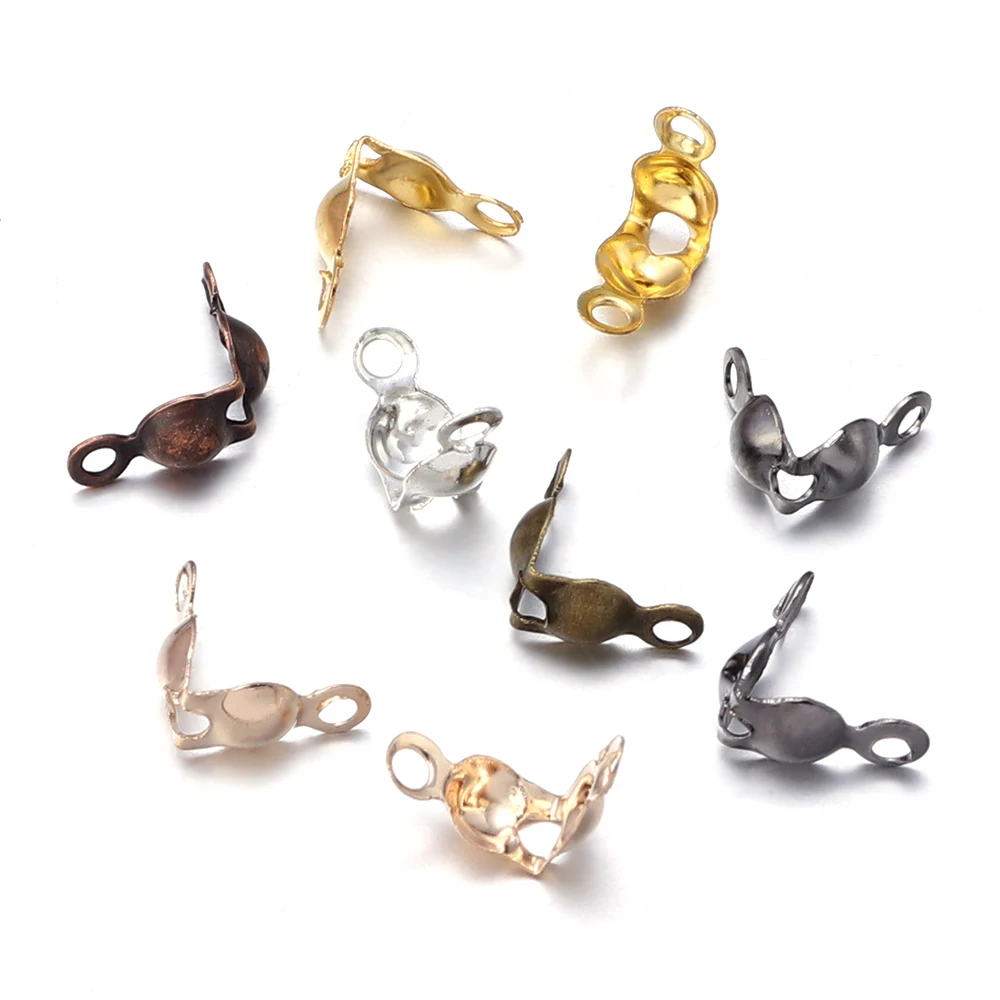 200pcsendcrimp47mmConnectorClaspironBallChainCalotteEnd