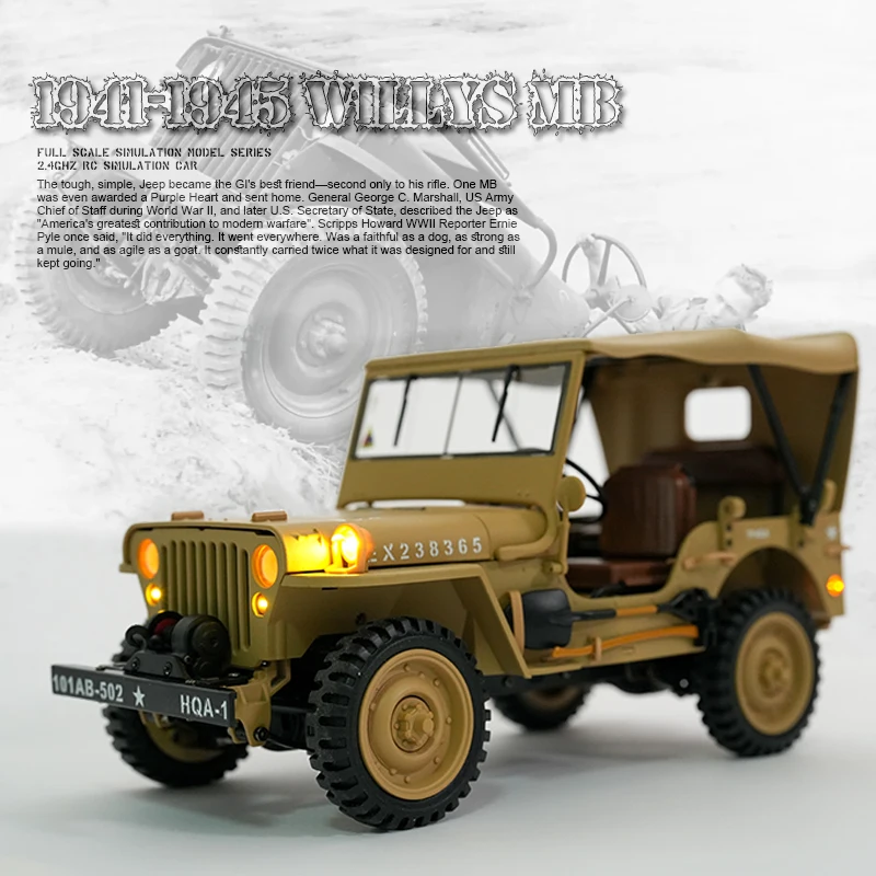 Coolbank RC Car 1/14 1941-1945 Willys Jeep MB 2.4G 4WD RTR Crawler
