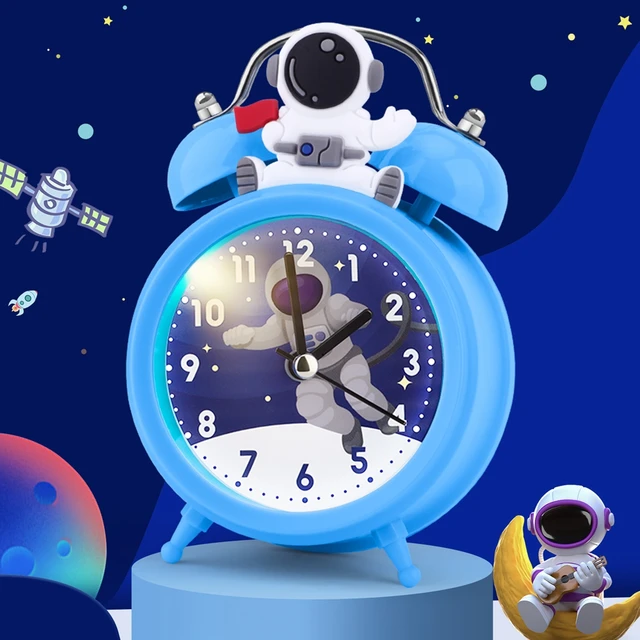 Astronautes Reveil Enfant, Radio Réveil Cadeau De Noël, Réveil À Double  Cloche Avec Rétro-éclairage, Entraîneur De Sommeil, Bureau, Décoration De  Chambre, Cadeaux Pour Enfants - Alarme Horloges - AliExpress