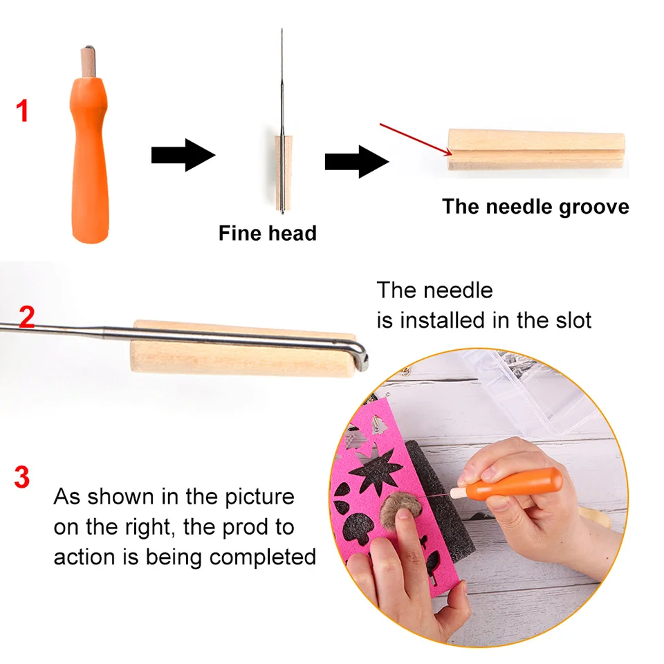 Needle Felting Kit Wool Felting Kit Needle Felting Painting Kit Complete for Doll Making Needlework DIY