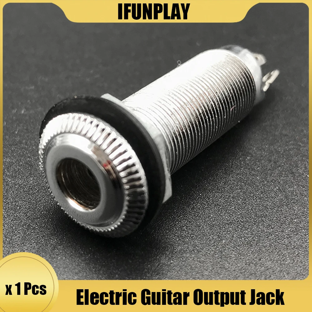 Dilwe Guitar Endpin Jack Copper Mono End Pin Jack Socket for Electric