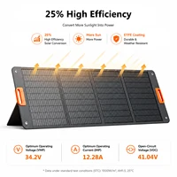Panneau solaire portable pliable 420W 400W, chargeur solaire ETFE 41V 37lbs avec câble connecteur 4-en-1, alimentation hors réseau pour centrale électrique, camping-car, camping, bateau, usage domestique et d'urgence 3