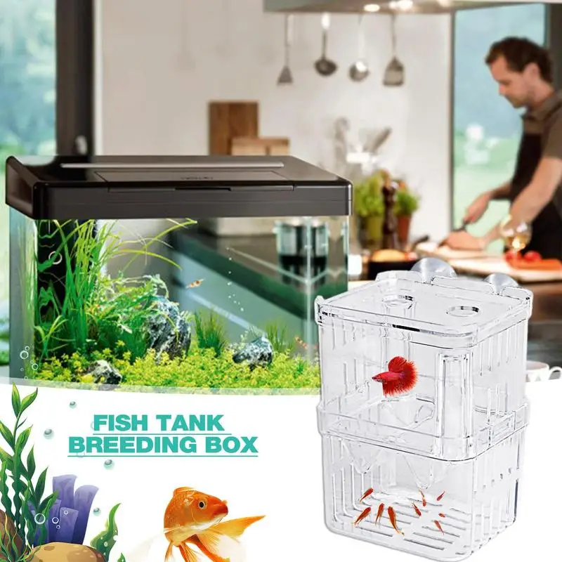Aquarium Fish Incubator Breeding Box Hatchery Tank